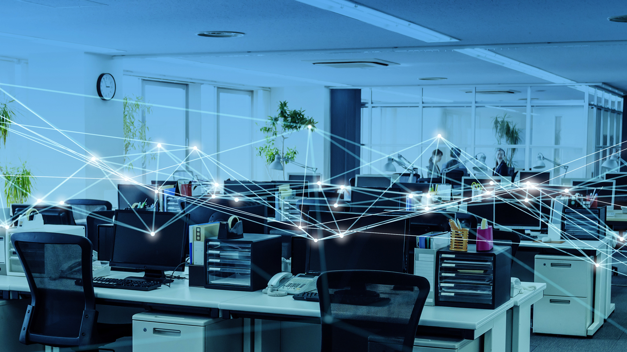 Network Depiction in Office with Visual representations of network